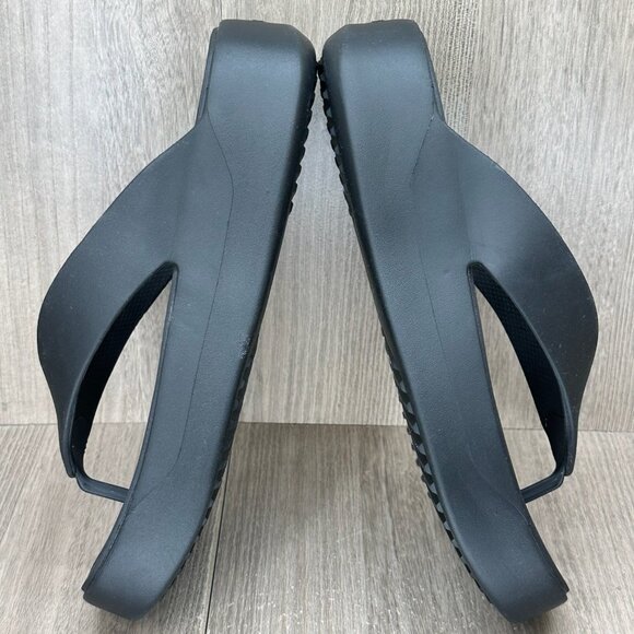 Crocs Getaway Platform Flip Flops Womens 10 Casual Comfort Sandals 209410 Black - Picture 6 of 12